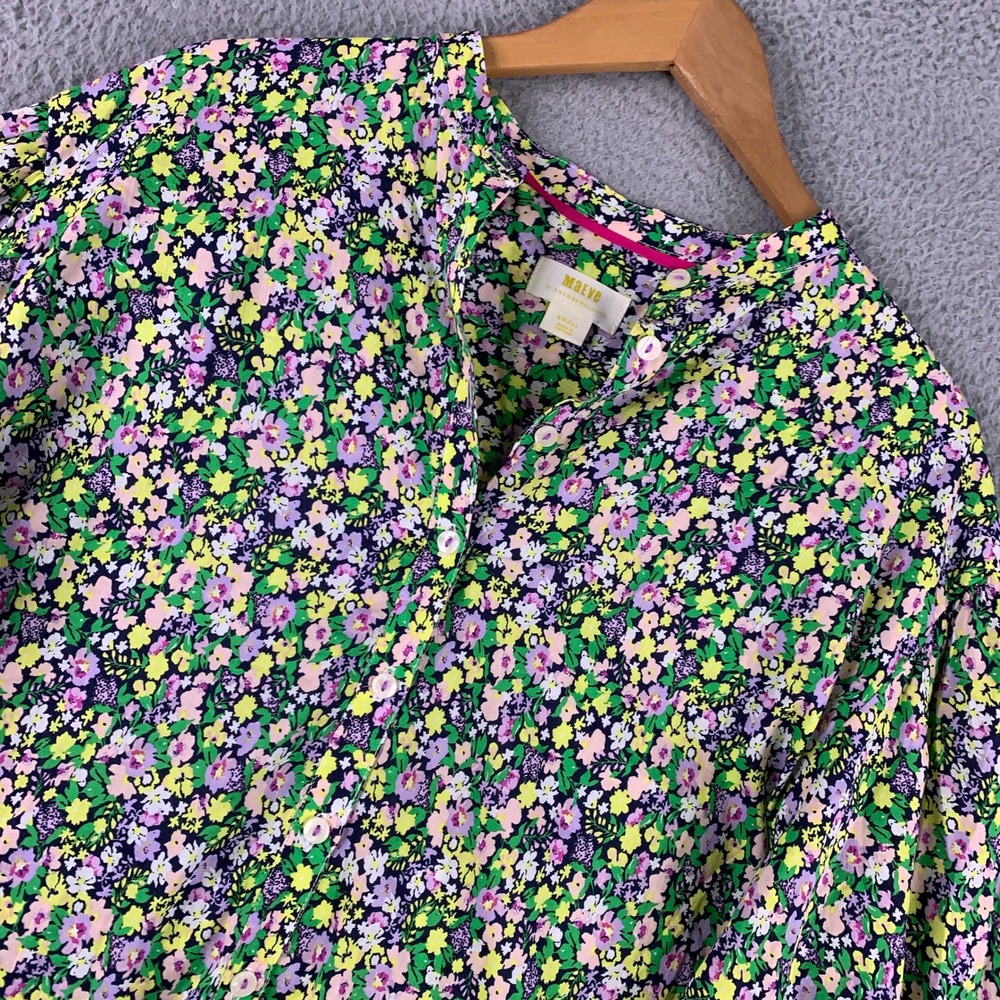 Maeve Anthropologie Floral Balloon Sleeve Blouse Women's‎ Small S Ditsy Boho Top